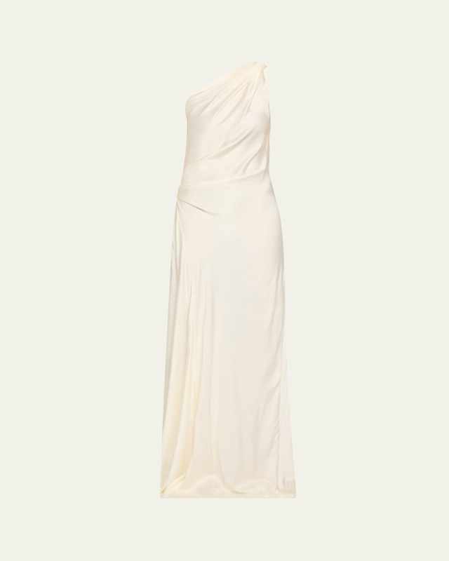 Aster One-Shoulder Satin Gown